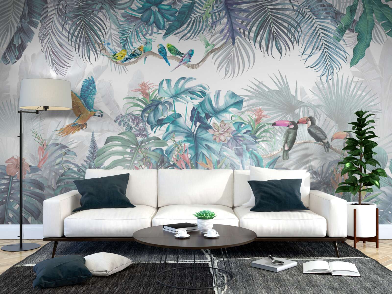 Fototapeta las podczas ulewy