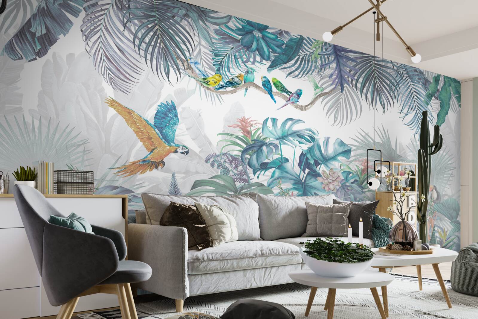 Fototapeta las podczas ulewy