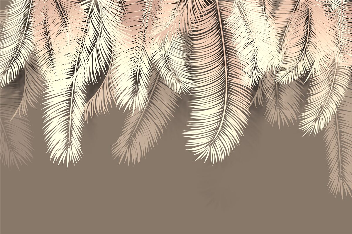 Fototapeta puszyste liście zwisają