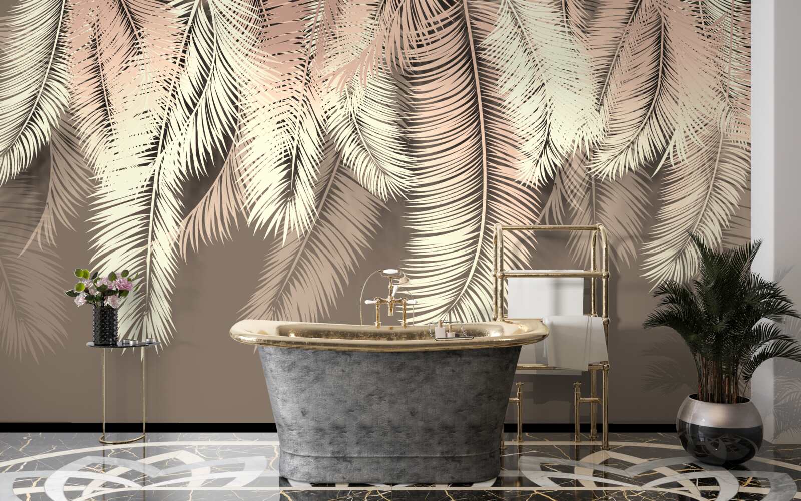 Fototapeta puszyste liście zwisają