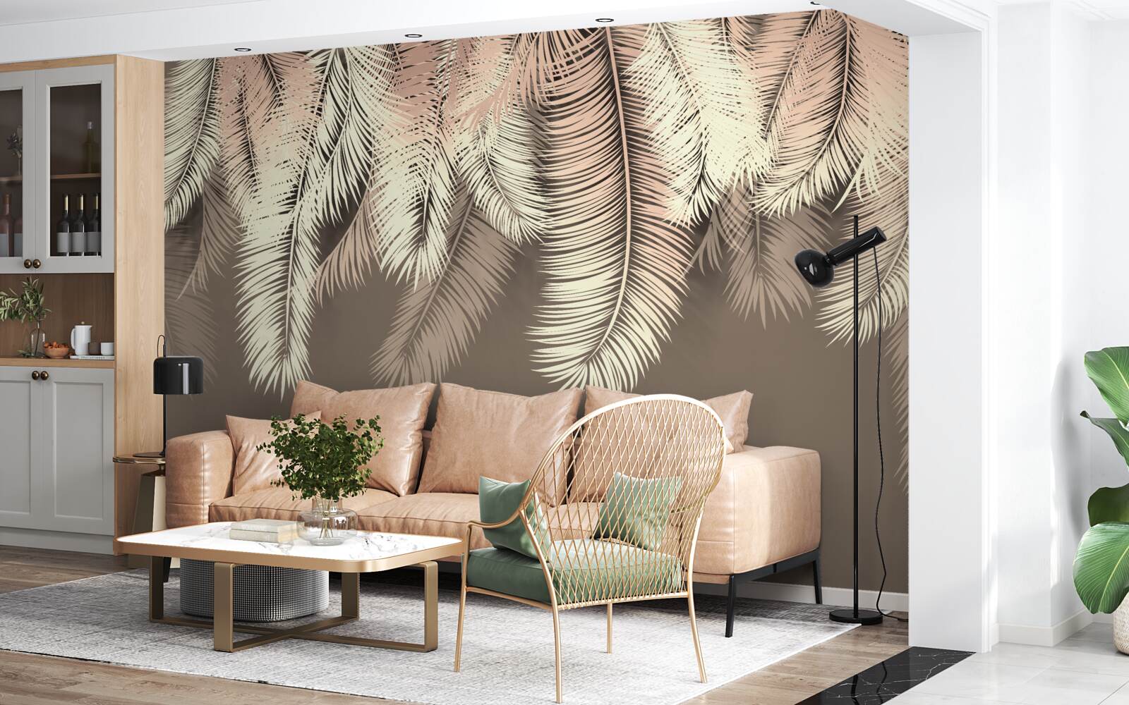 Fototapeta puszyste liście zwisają