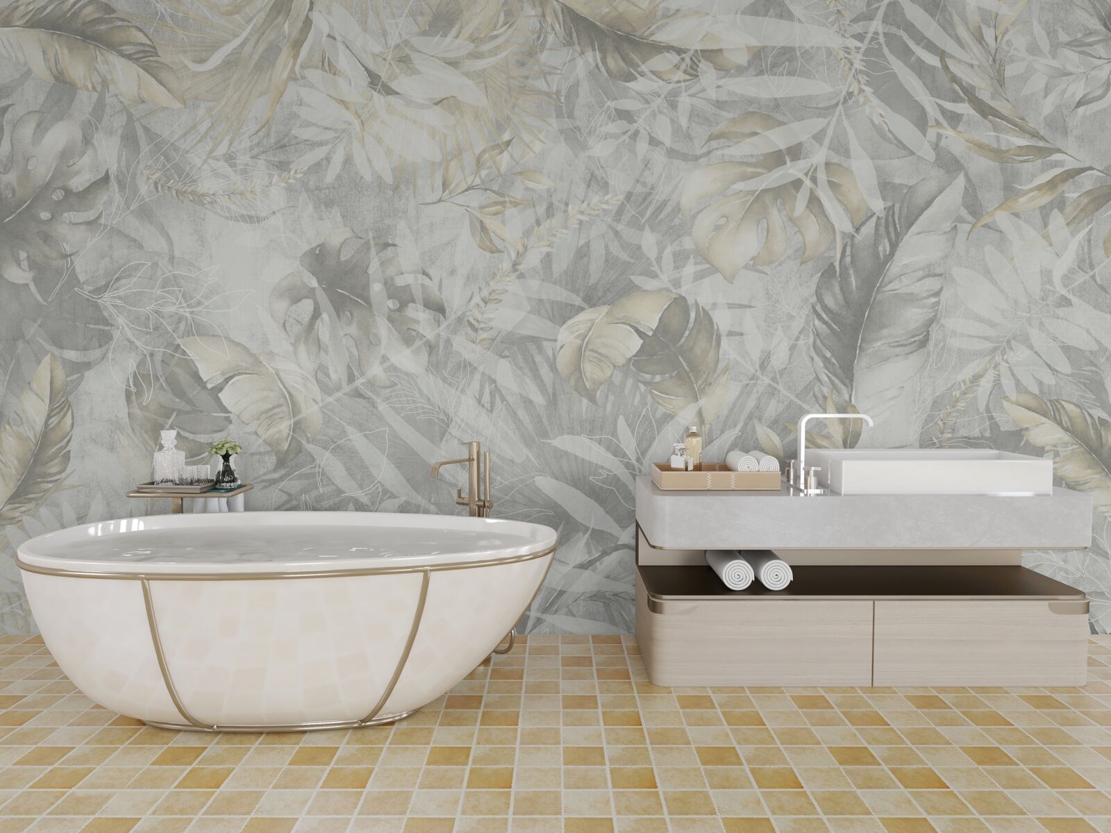 Fototapeta obfitość roślin w dżungli