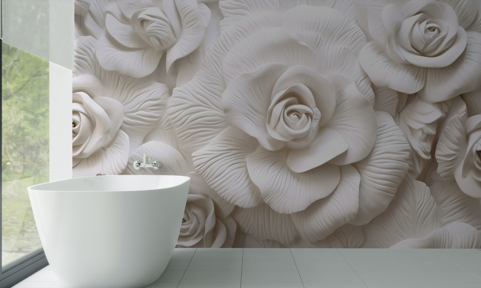 Fototapeta róże reliefowe są delikatne