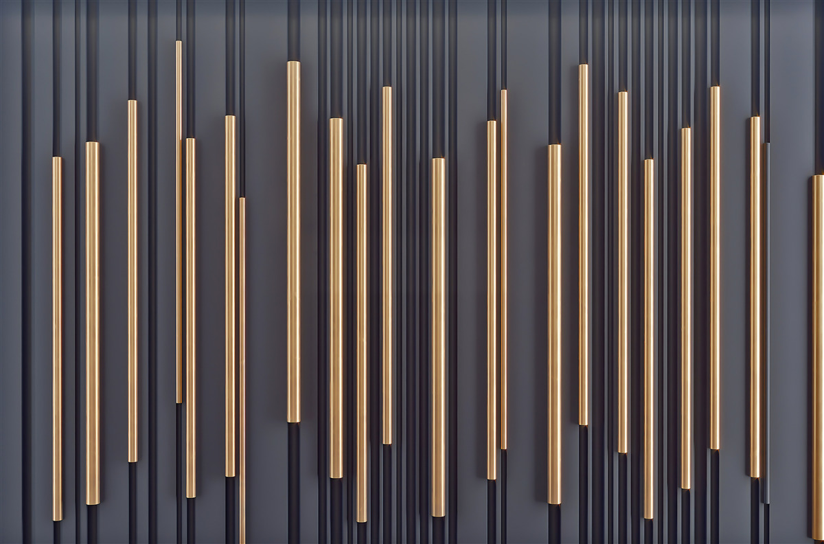 Fototapeta złote wstawki na pionowych liniach