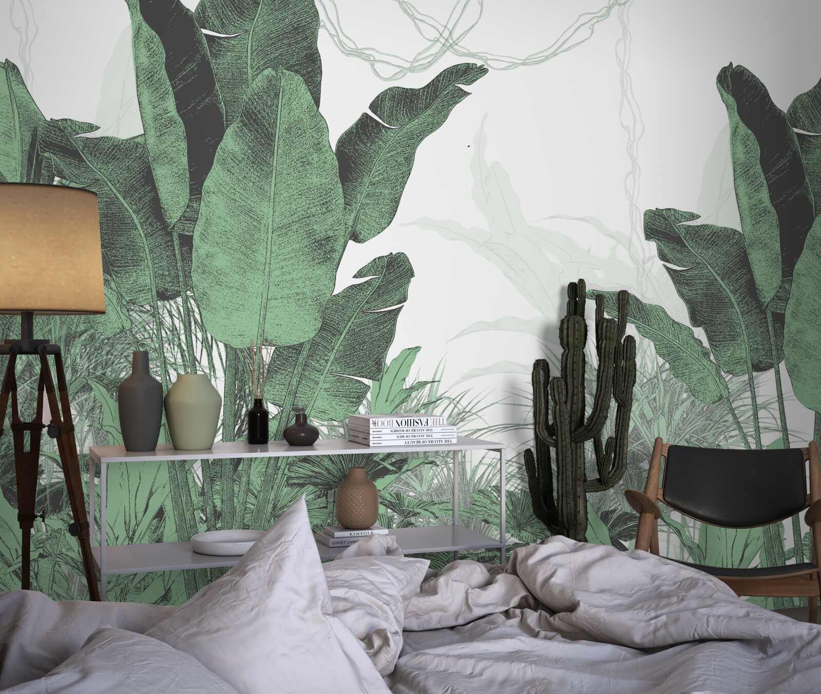 Fototapeta duże tropikalne liście znacznych rozmiarów