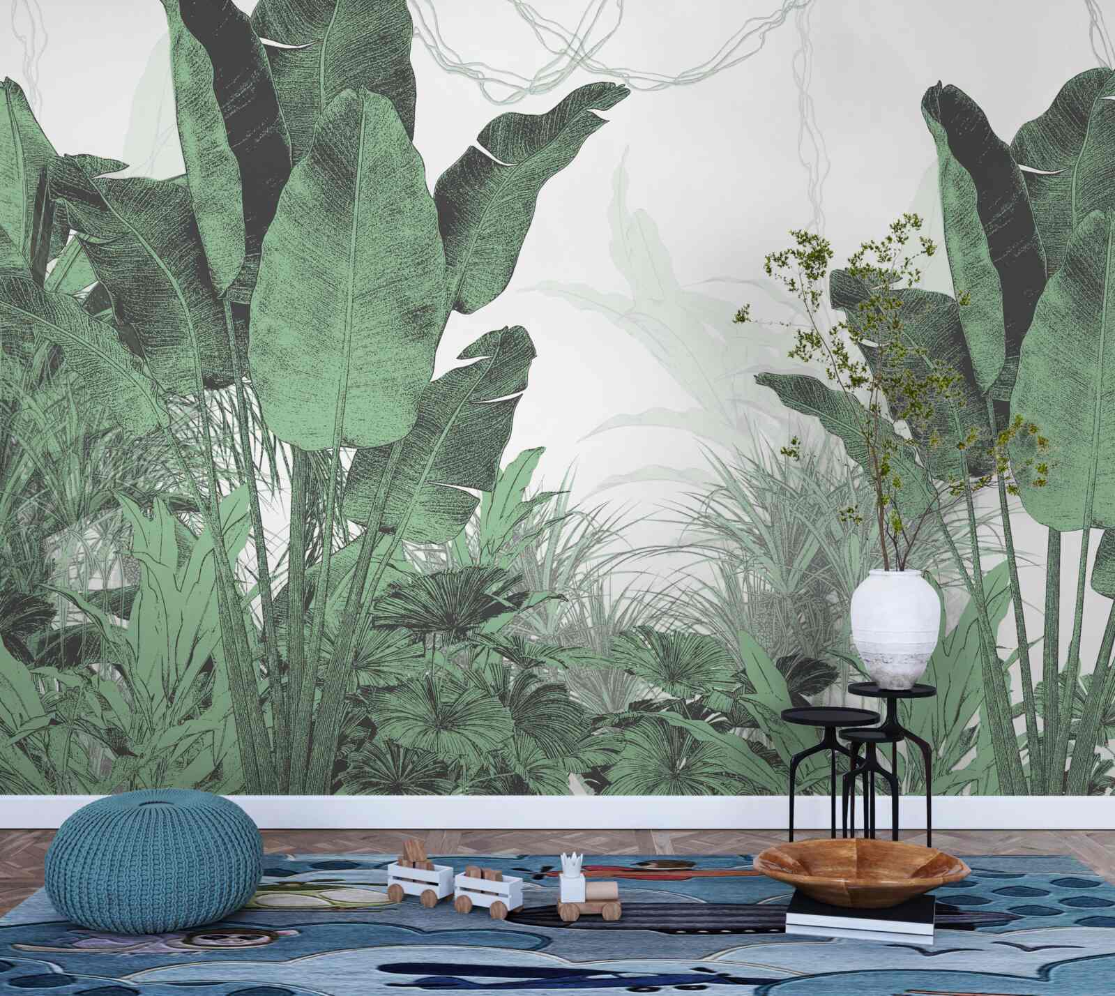 Fototapeta duże tropikalne liście znacznych rozmiarów