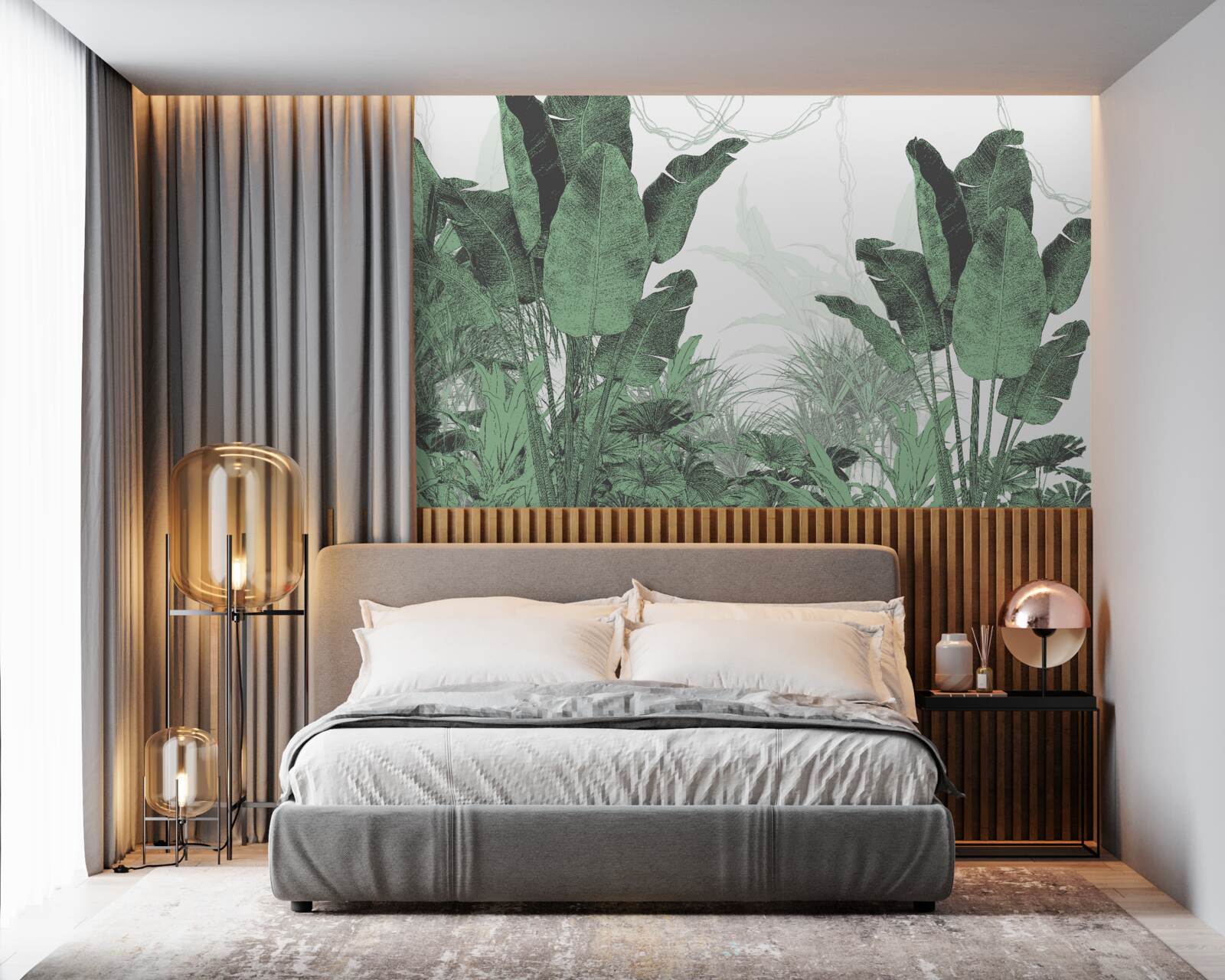 Fototapeta duże tropikalne liście znacznych rozmiarów