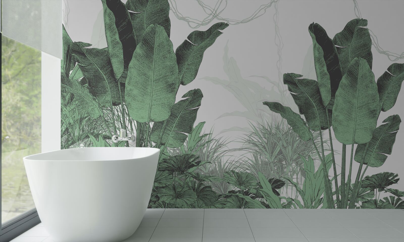 Fototapeta duże tropikalne liście znacznych rozmiarów