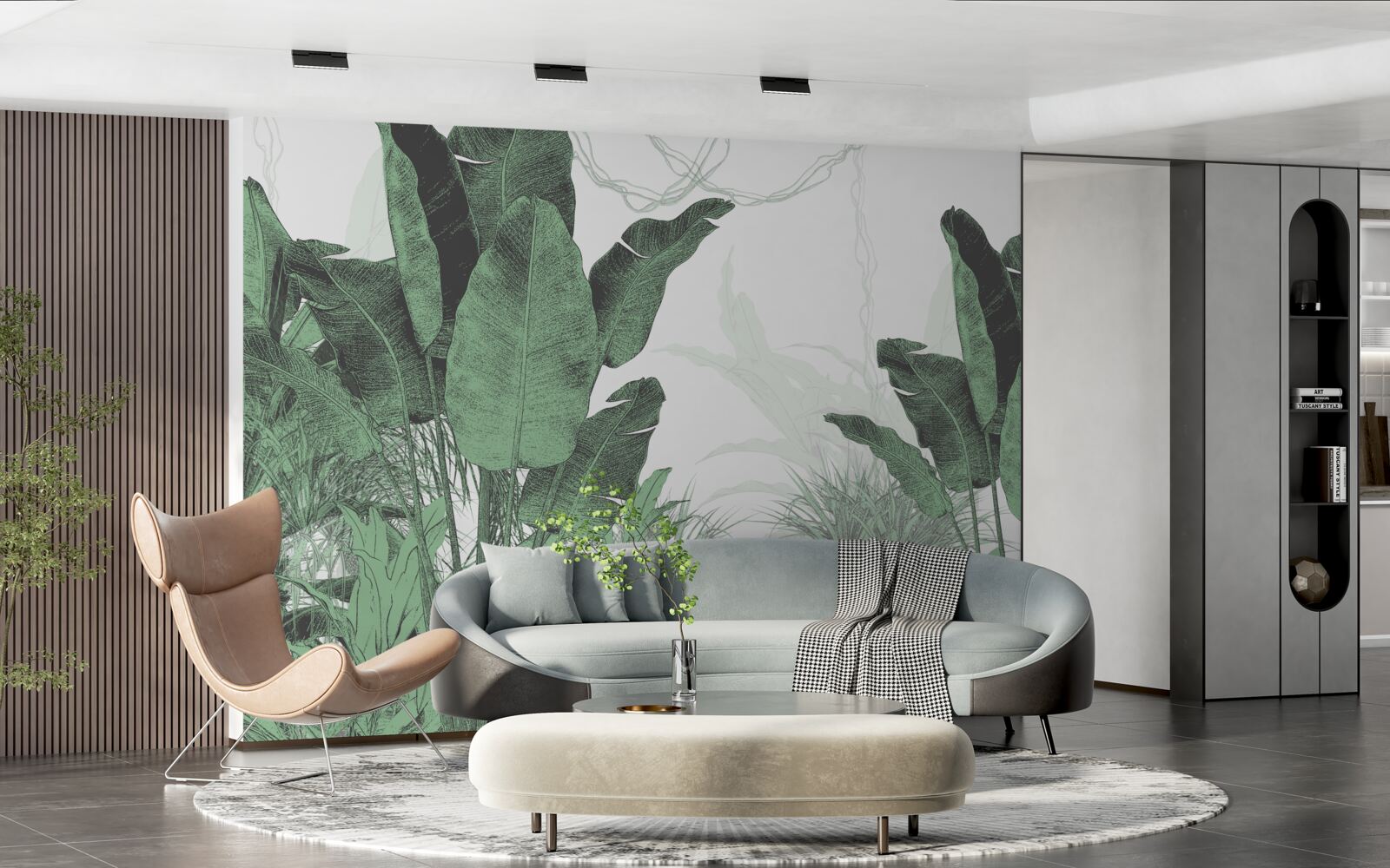 Fototapeta duże tropikalne liście znacznych rozmiarów