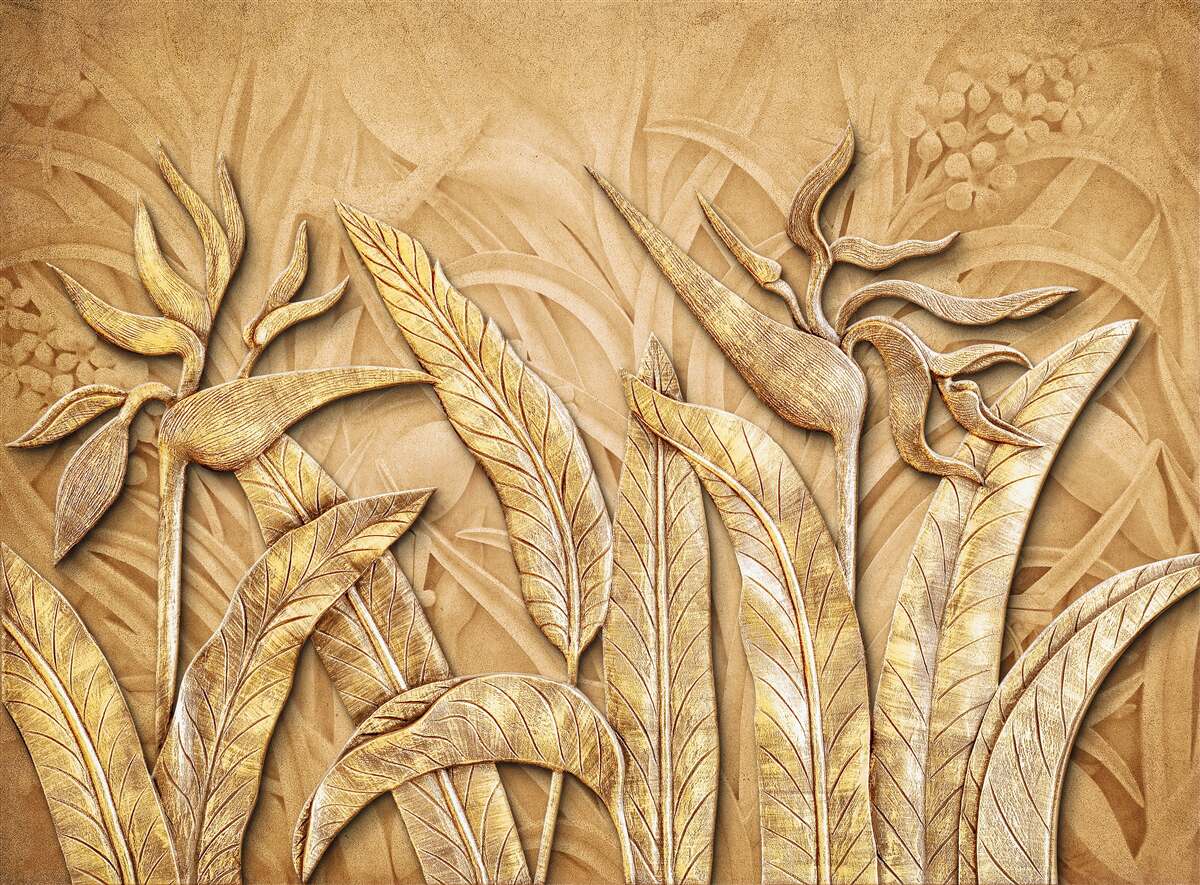 Fototapeta wzory tekstur na liściach drzew