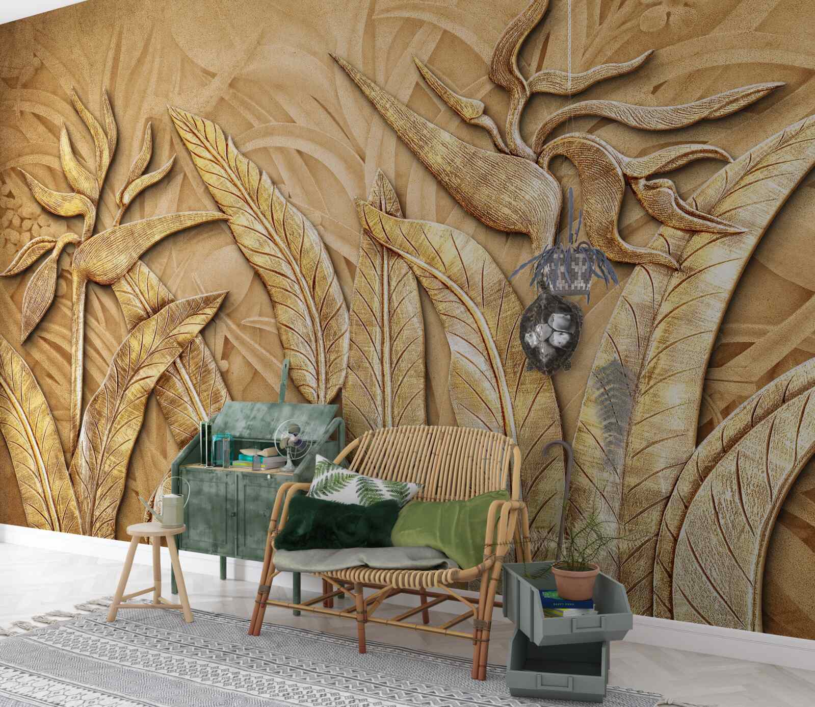 Fototapeta wzory tekstur na liściach drzew