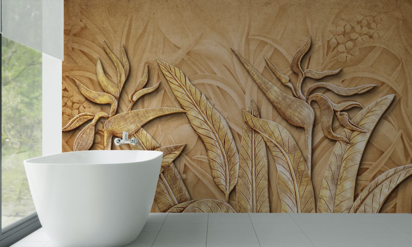 Fototapeta wzory tekstur na liściach drzew