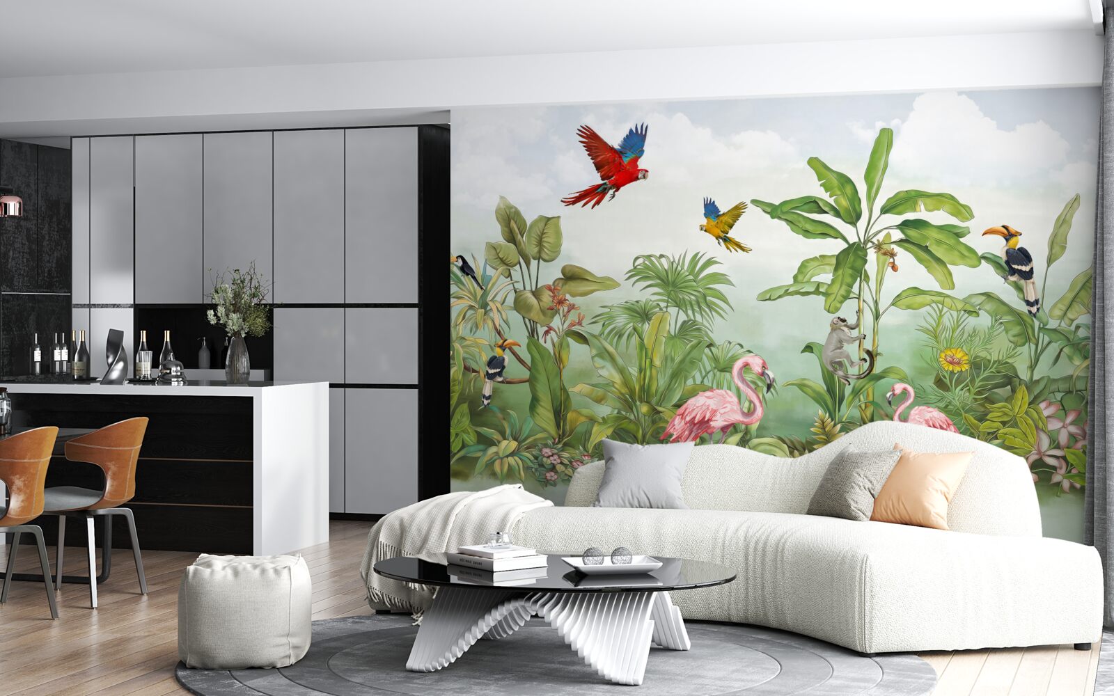 Fototapeta zwierzęta w zadymionych lasach