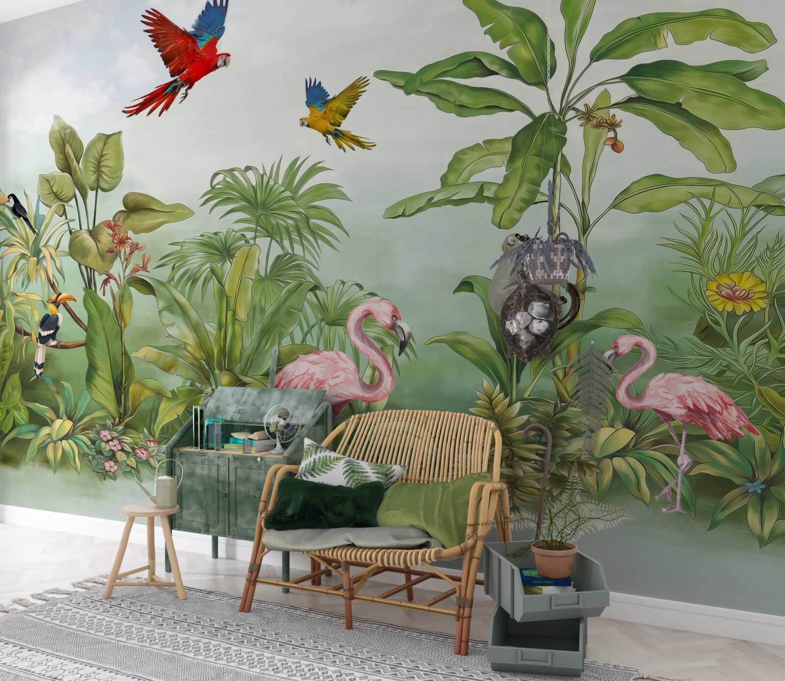 Fototapeta zwierzęta w zadymionych lasach