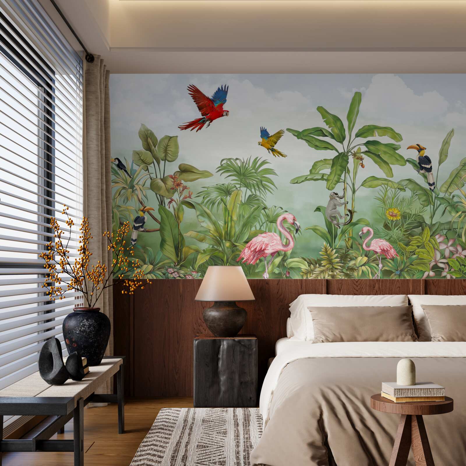 Fototapeta zwierzęta w zadymionych lasach