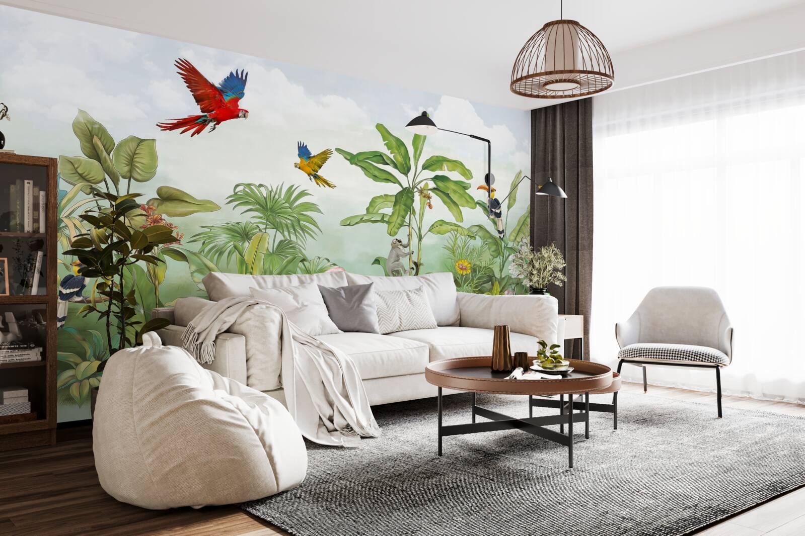 Fototapeta zwierzęta w zadymionych lasach