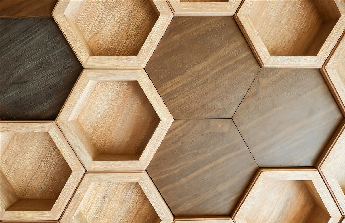 Fototapeta wielokolorowe drewniane komórki