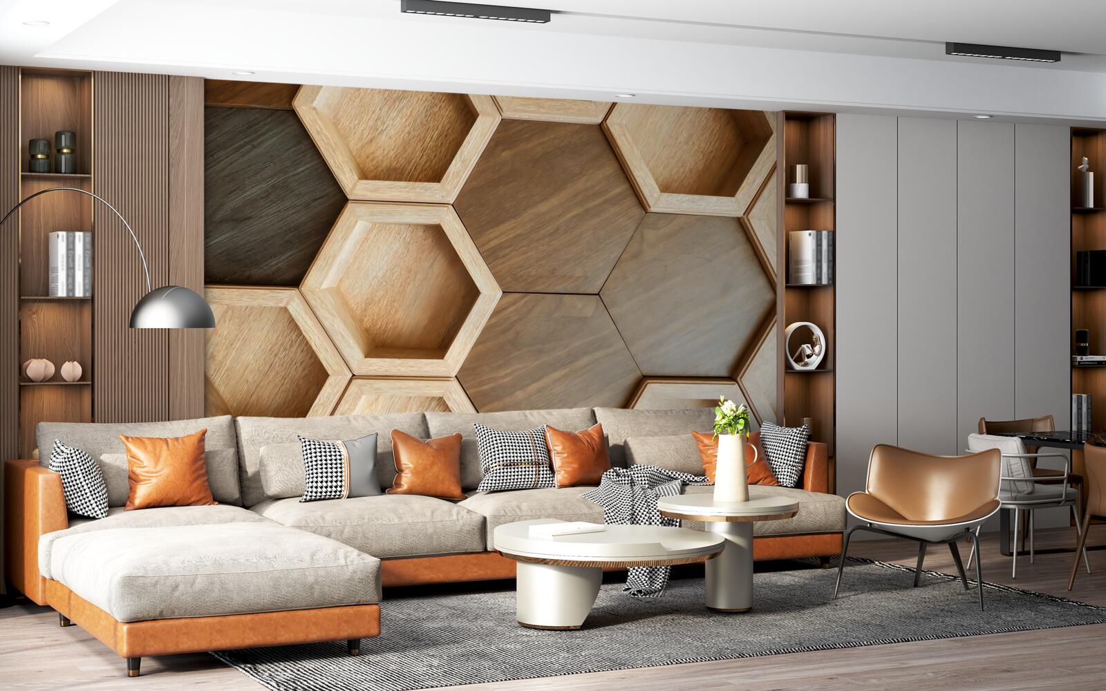 Fototapeta wielokolorowe drewniane komórki