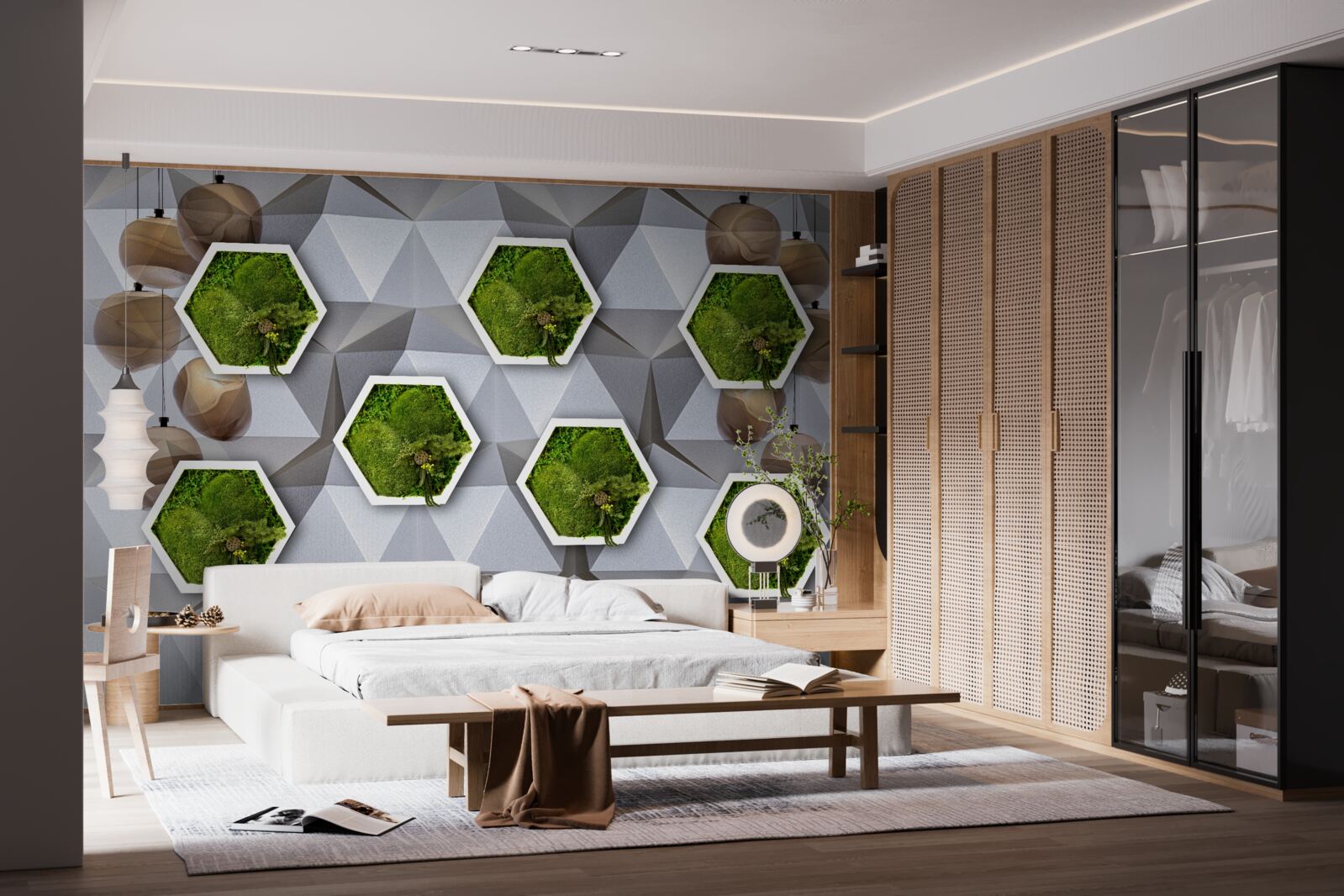 Fototapeta rośliny w kształcie pięciokątów