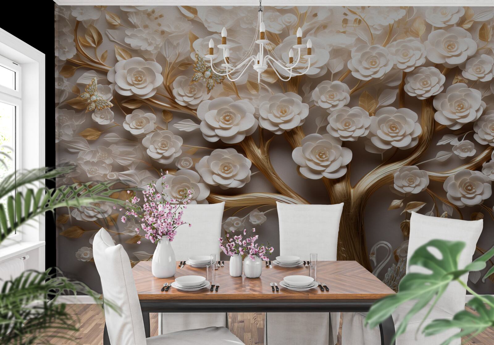 Fototapeta drzewo o gęstych i obfitych kwiatach