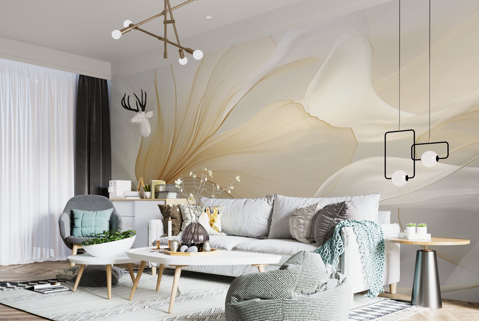 Fototapeta jasny marmur, ozdobiony eleganckimi wzorami