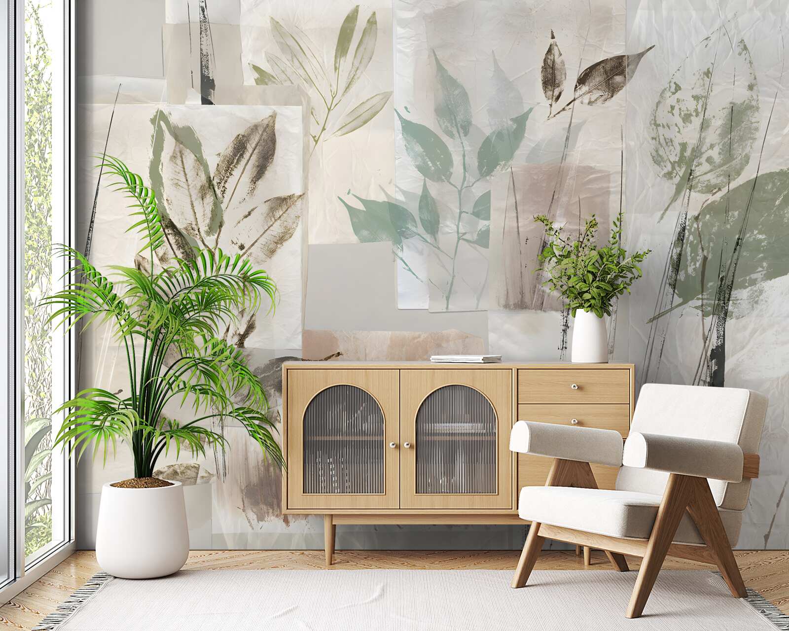 Fototapeta zarysy egzotycznej flory