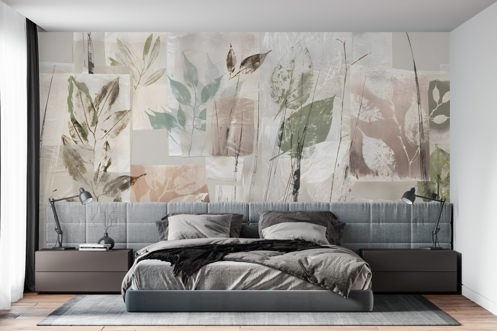 Fototapeta zarysy egzotycznej flory