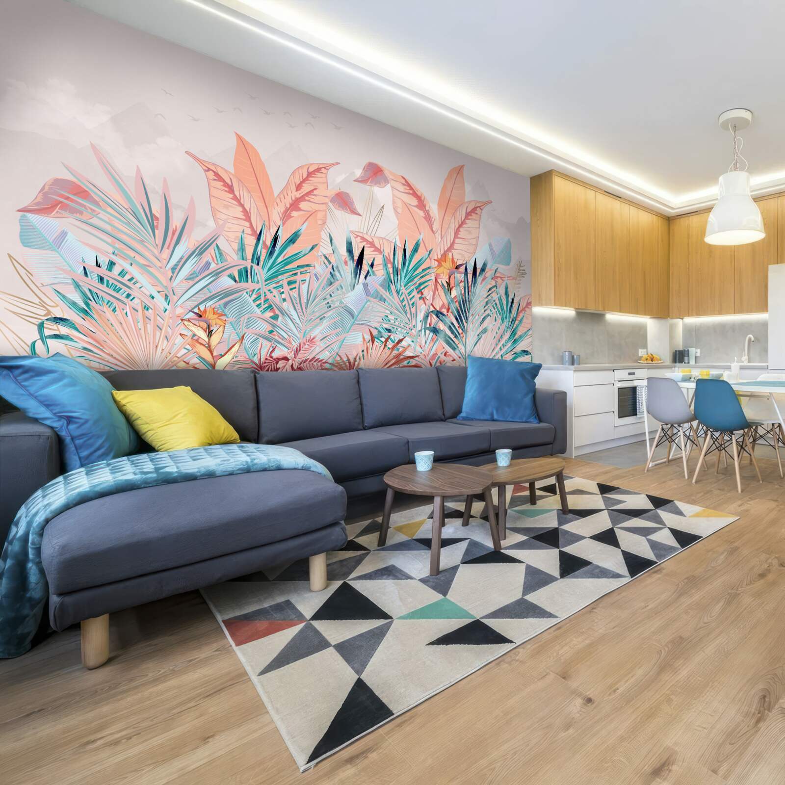 Fototapeta liście paproci we wszystkich kolorach