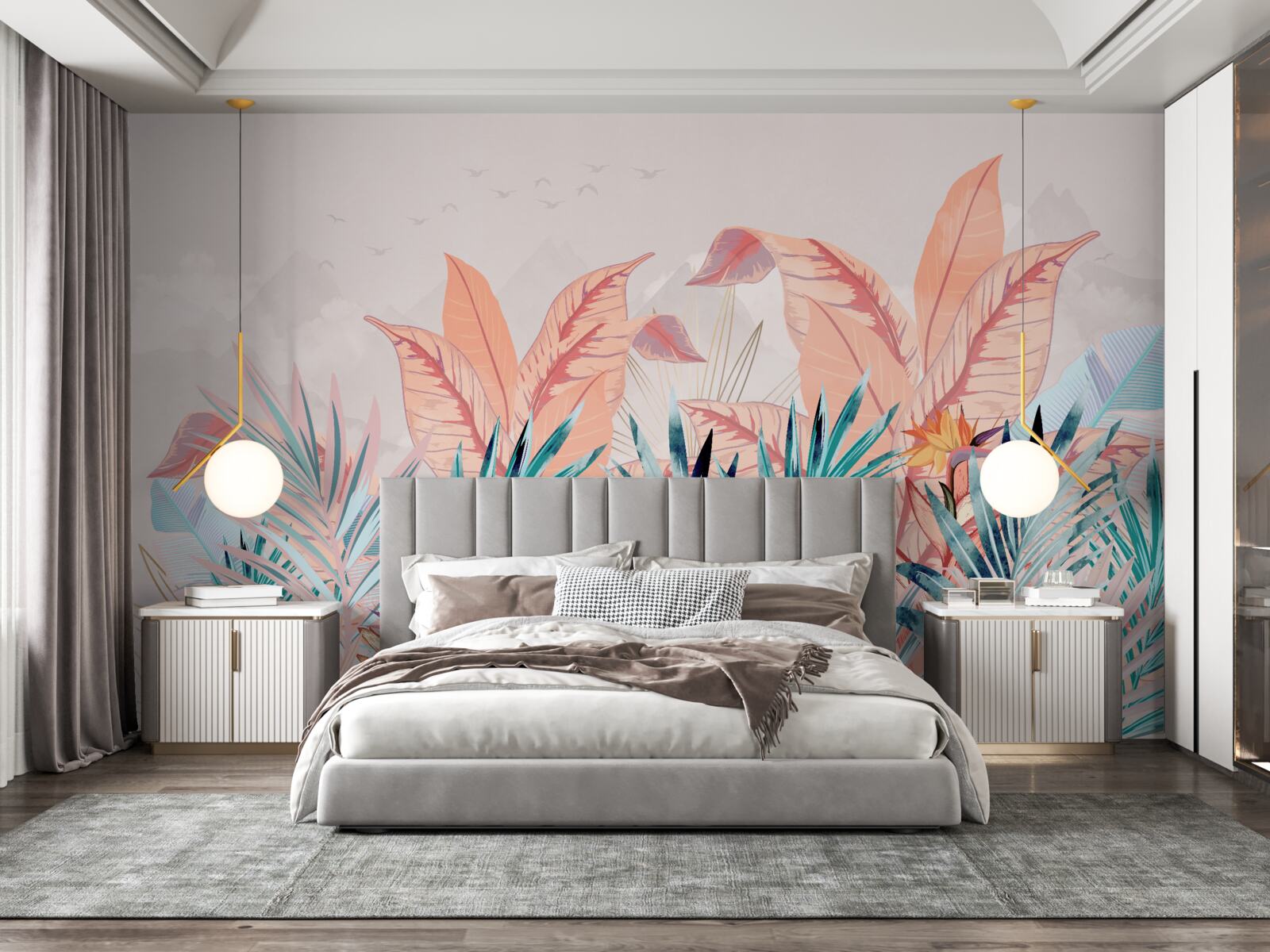 Fototapeta liście paproci we wszystkich kolorach