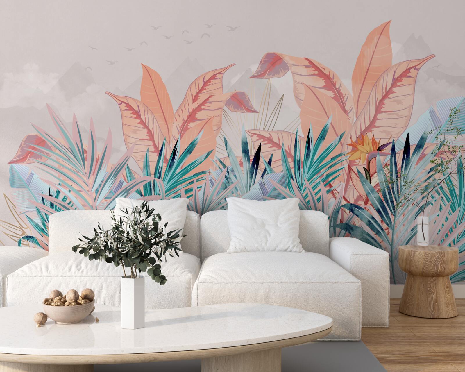 Fototapeta liście paproci we wszystkich kolorach