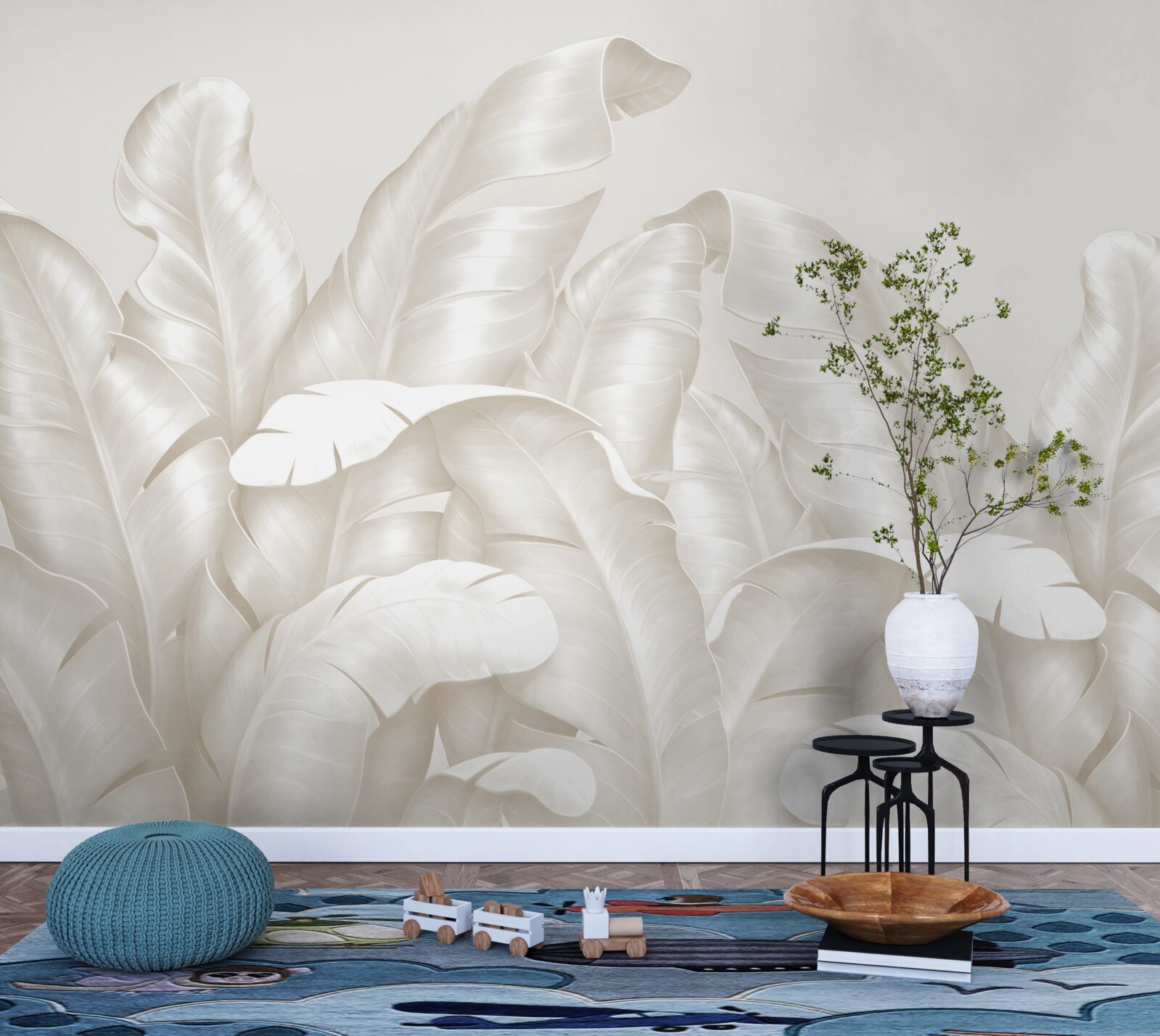 Fototapeta gęsta tropikalna paproć