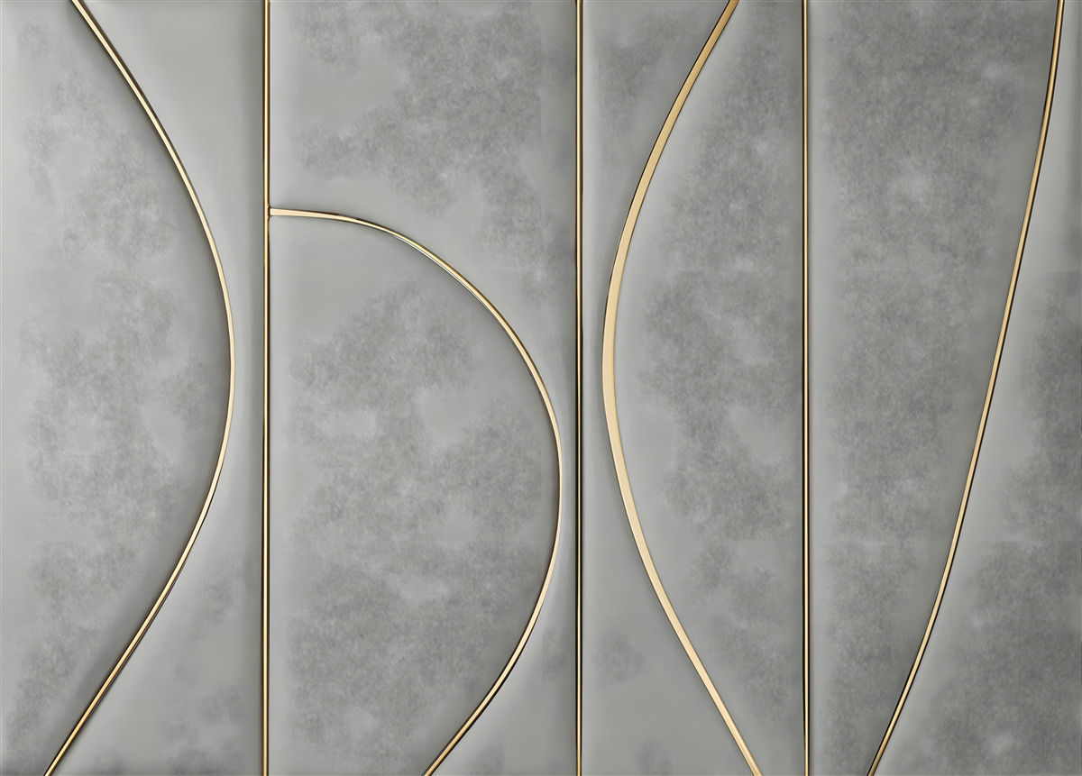 Fototapeta szara tekstura ze złotymi liniami