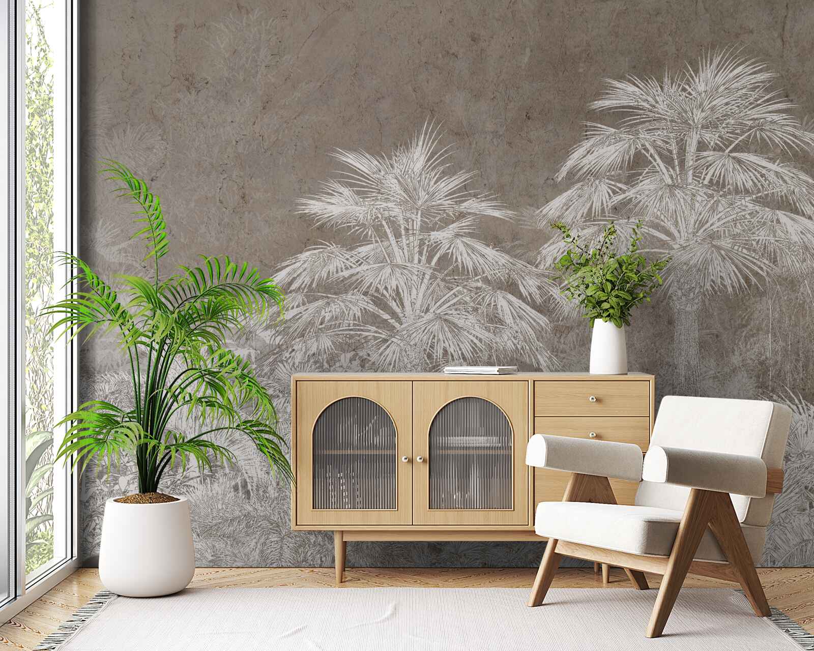 Fototapeta gęsta tropikalna roślinność w nocy