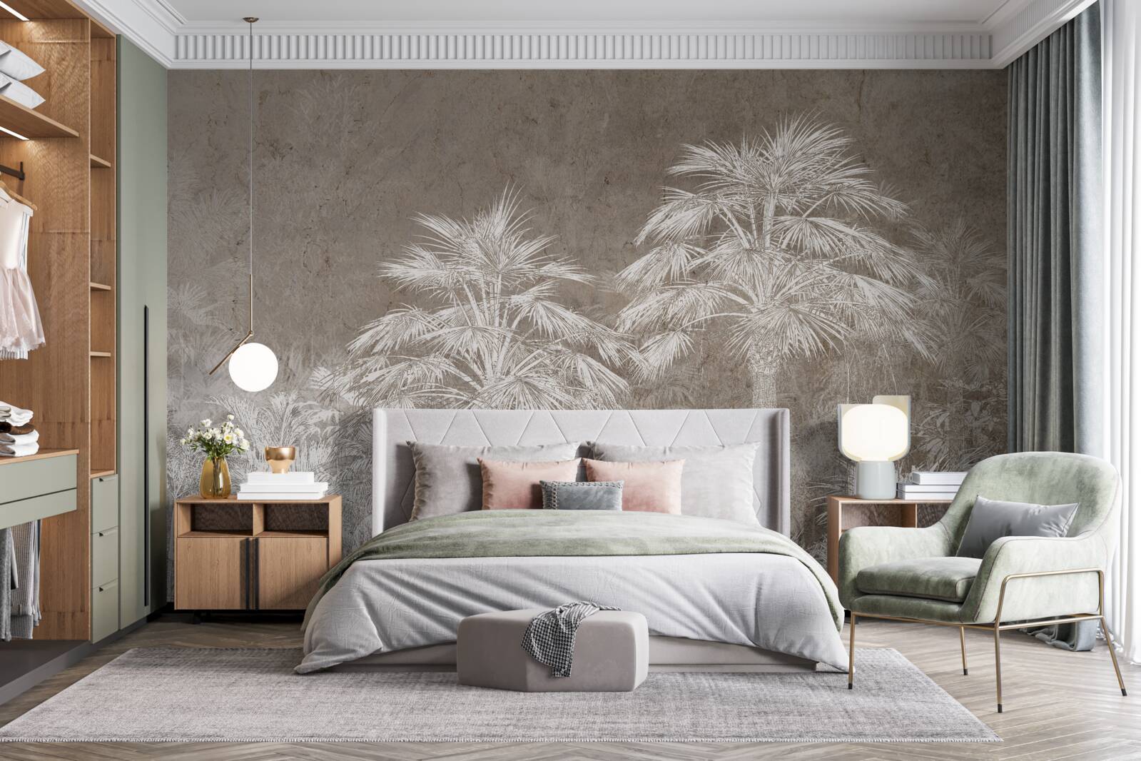 Fototapeta gęsta tropikalna roślinność w nocy