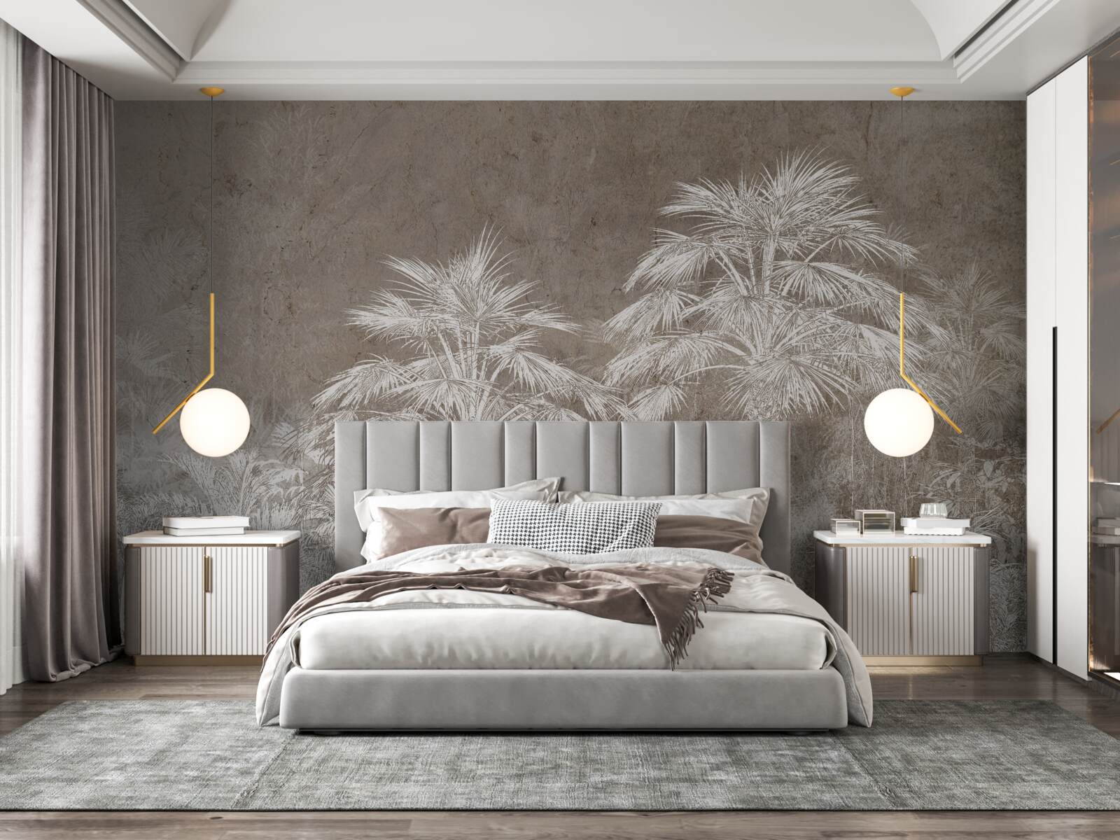 Fototapeta gęsta tropikalna roślinność w nocy