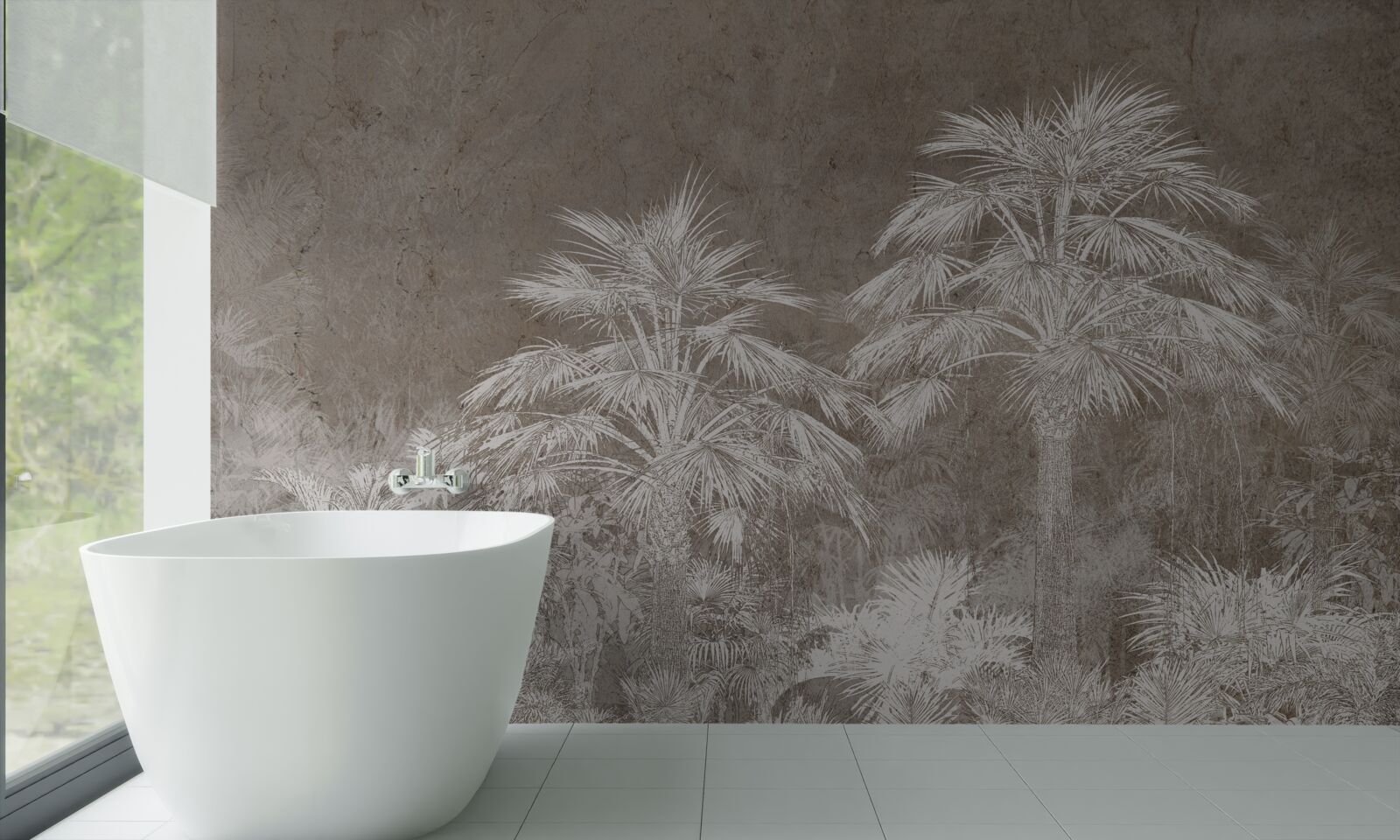 Fototapeta gęsta tropikalna roślinność w nocy