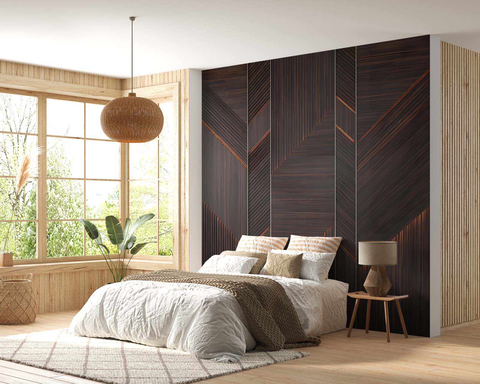 Fototapeta polerowana ciemna deska parkietowa