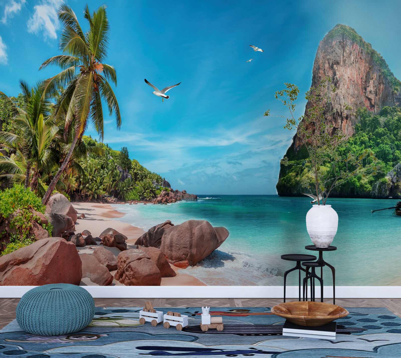 Fototapeta krajobraz z górami w tropikach