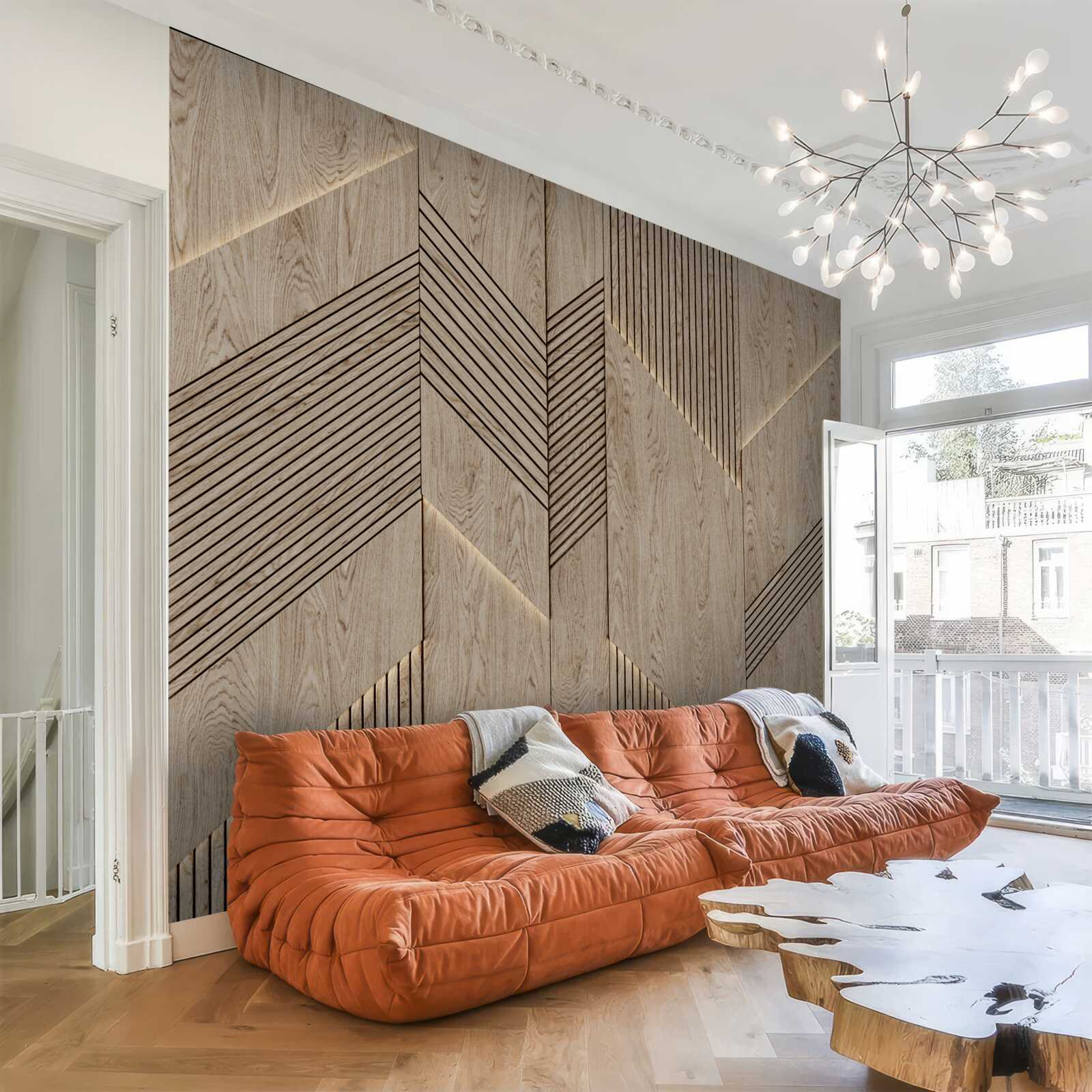 Fototapeta fasetowana faktura drewna