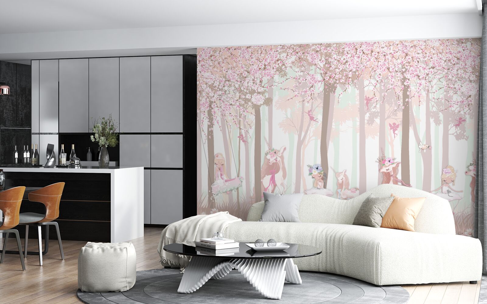 Fototapeta w wiosennym lesie zwierzęta tańczą