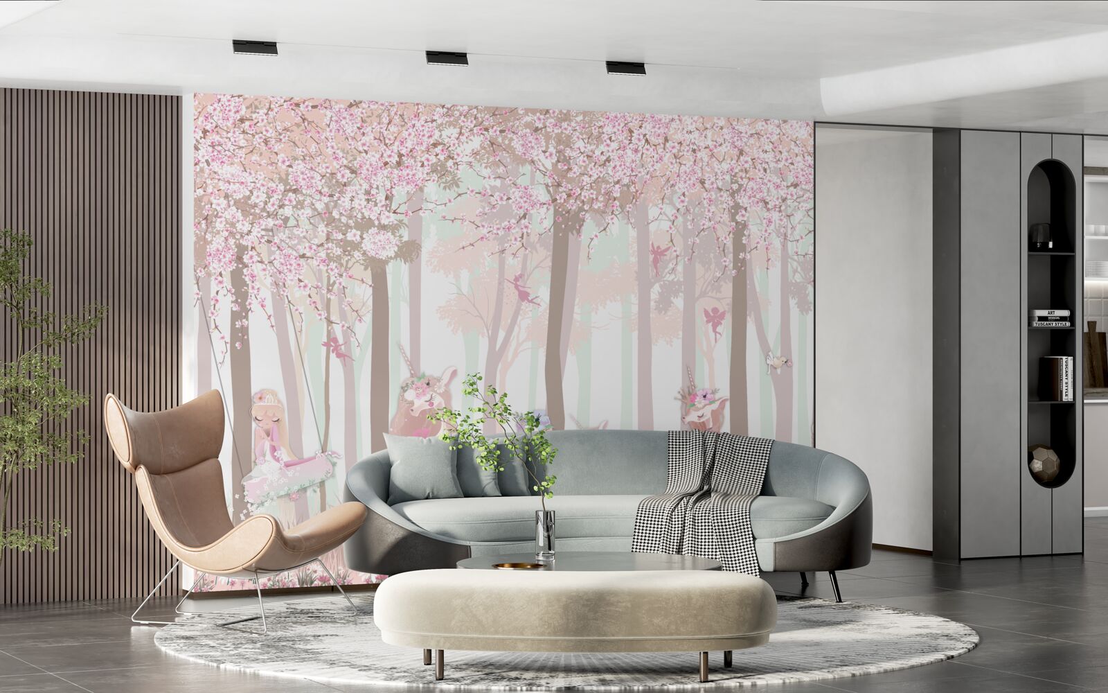 Fototapeta w wiosennym lesie zwierzęta tańczą