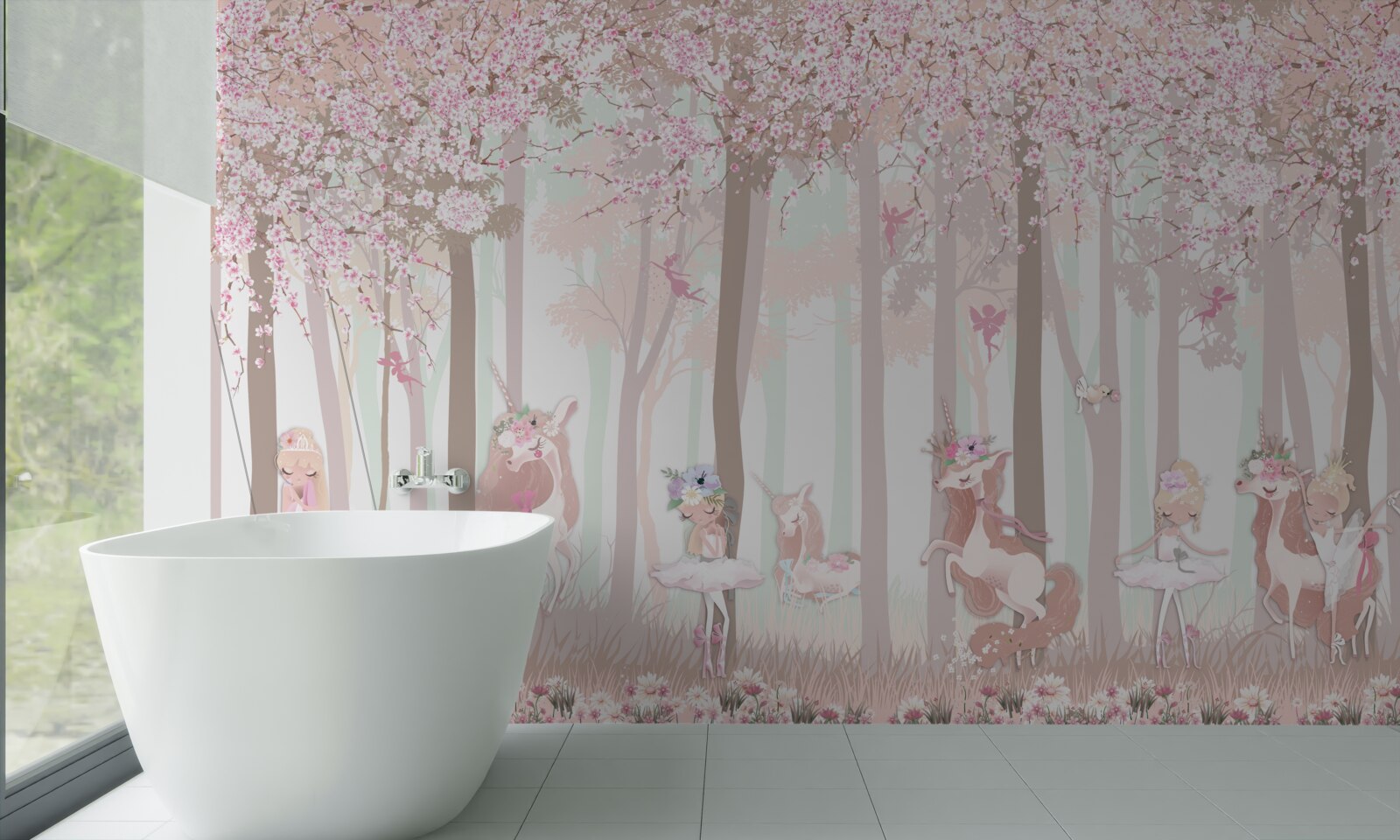 Fototapeta w wiosennym lesie zwierzęta tańczą