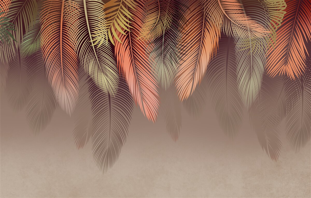 Fototapeta liście paproci jesienią