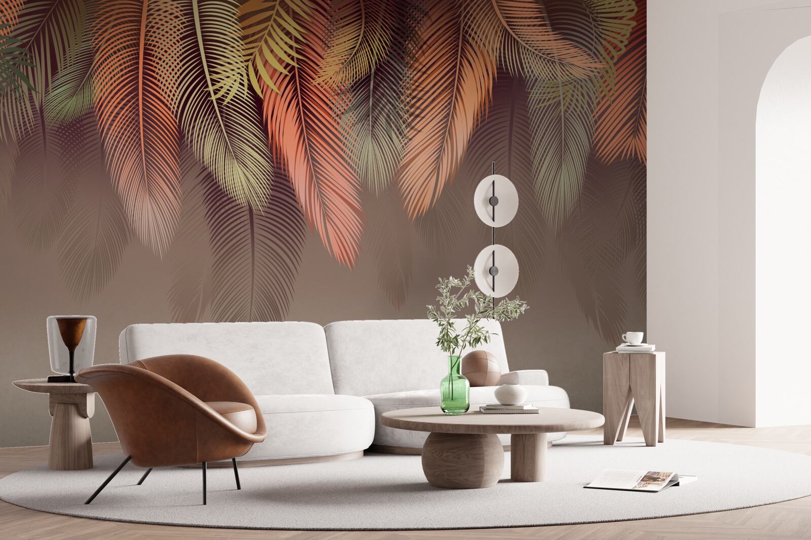 Fototapeta liście paproci jesienią