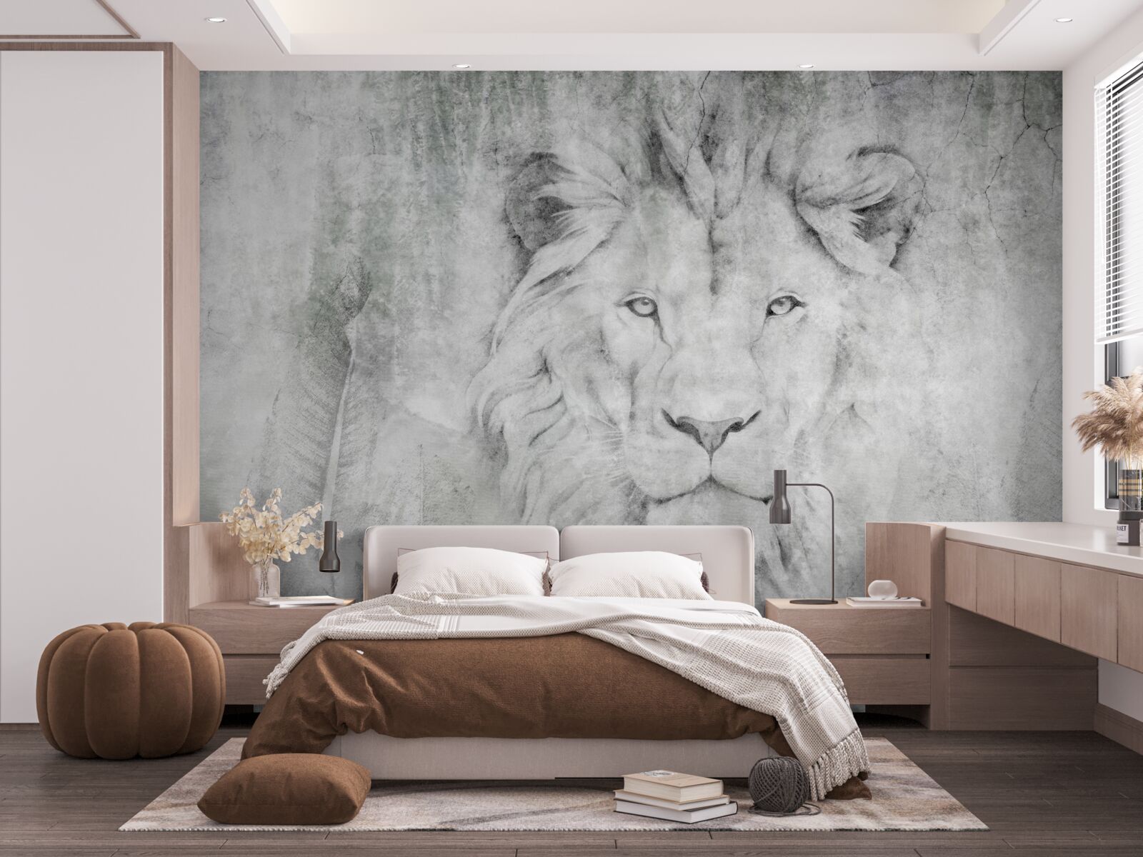 Fototapeta wizja lwa w regionie tropikalnym