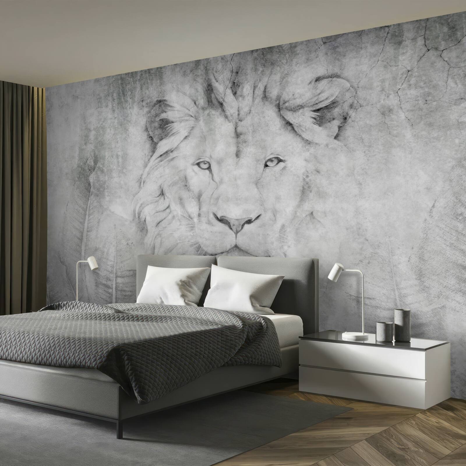 Fototapeta wizja lwa w regionie tropikalnym