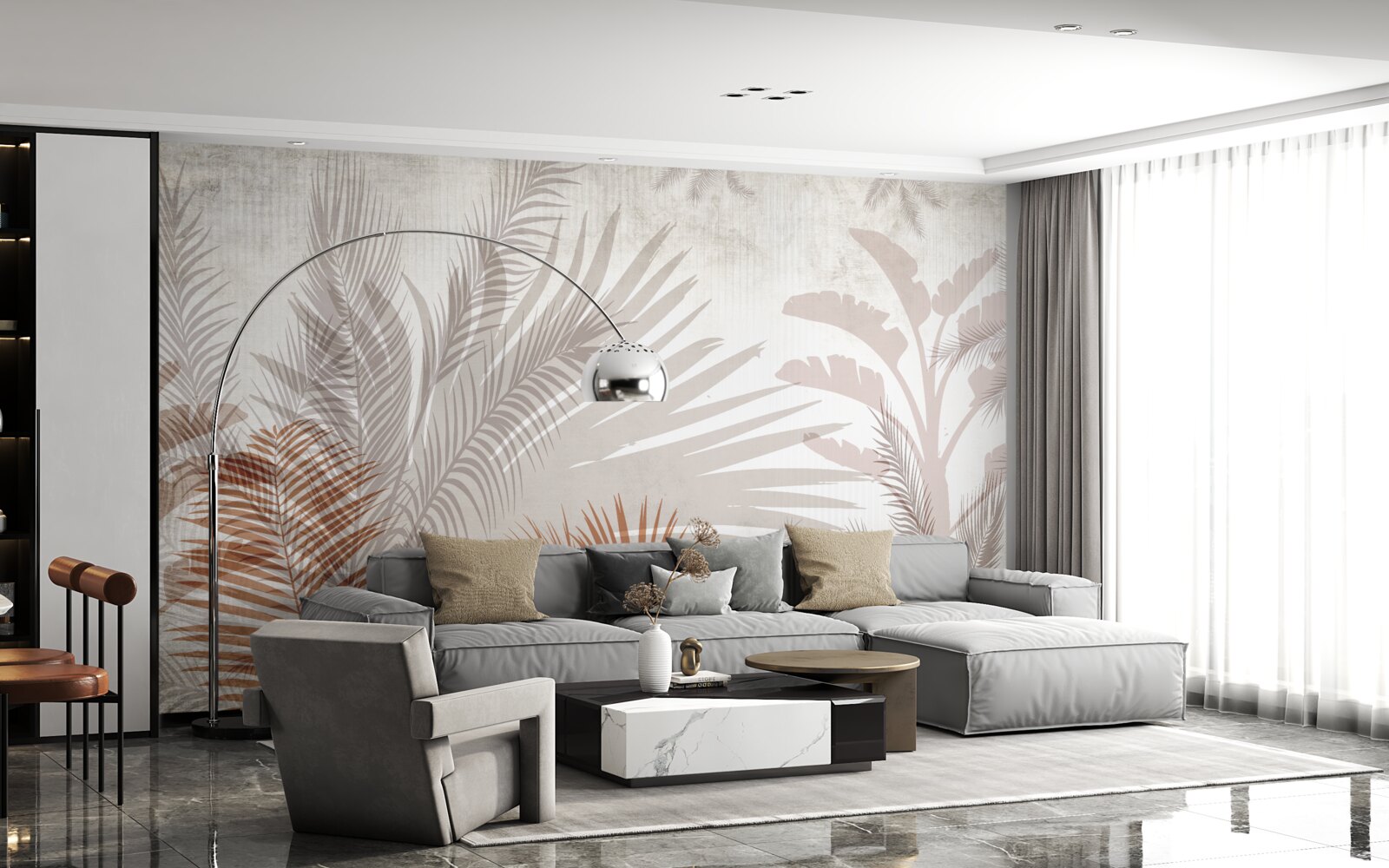 Fototapeta tropikalne liście i paproć