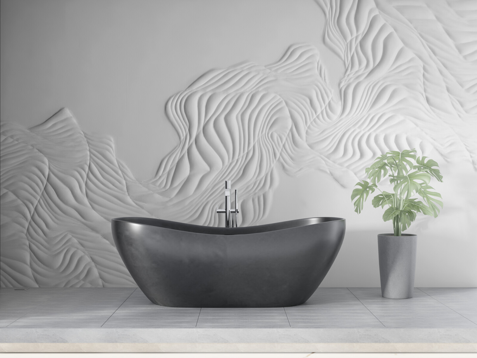 Fototapeta abstrakcyjne linie na lekkich tkaninach