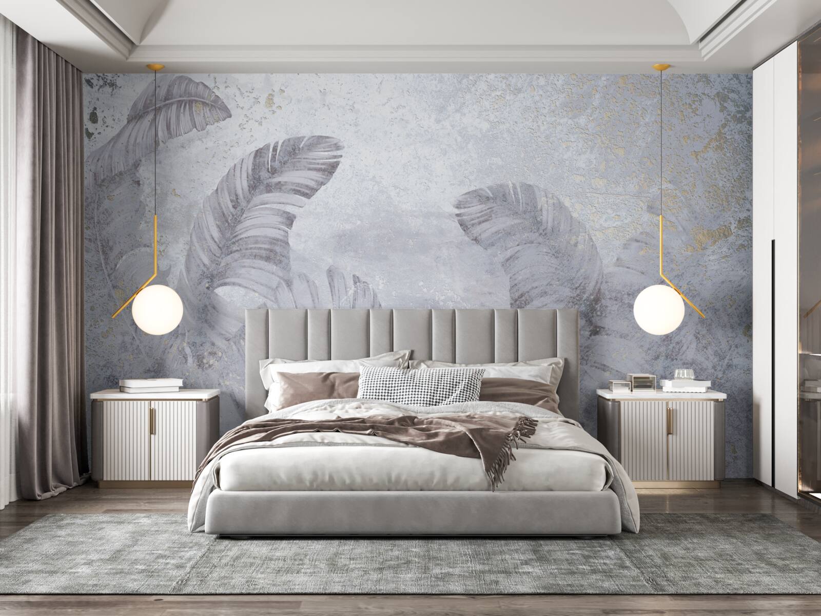 Fototapeta tropikalne liście w ulewnym deszczu