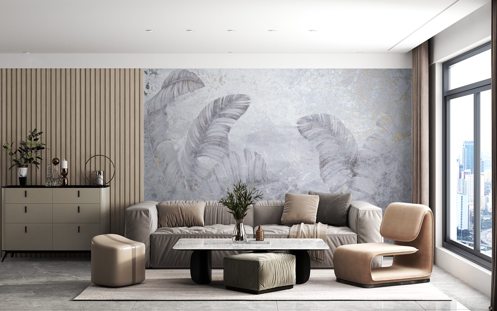 Fototapeta tropikalne liście w ulewnym deszczu